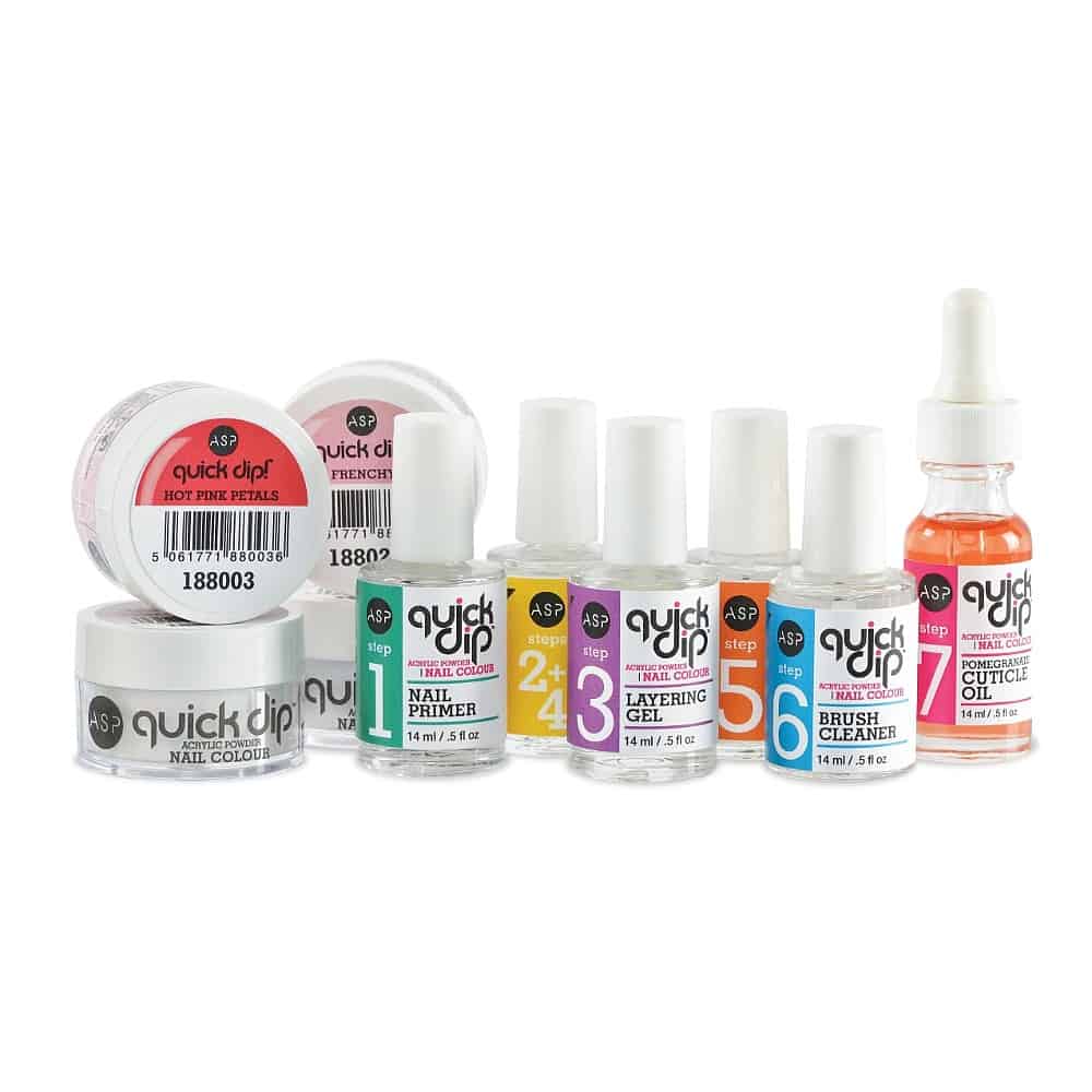 ASP Quick Dip Acrylic Powder Nail Colour System Starter Kit. Available from wholesalers nationwide copy