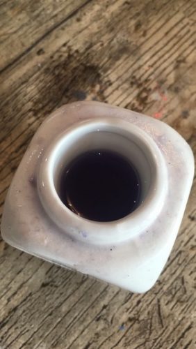 Old monomer left in dappen dish that has been contaminated