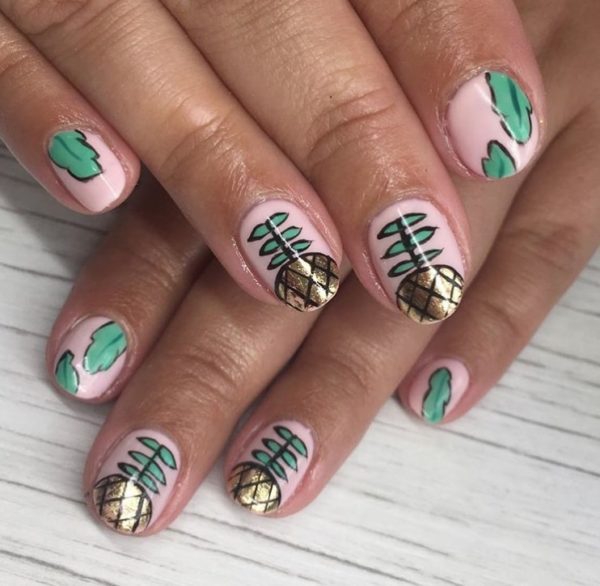 Ashley Toner details abstract pineapples in this design 