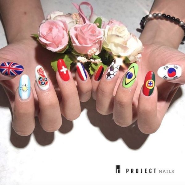 Genie at Project Nails created this flag nail art to celebrate the Cup
