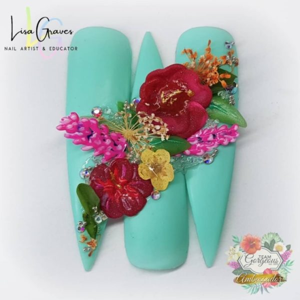 Lisa Graves created this mixed media display