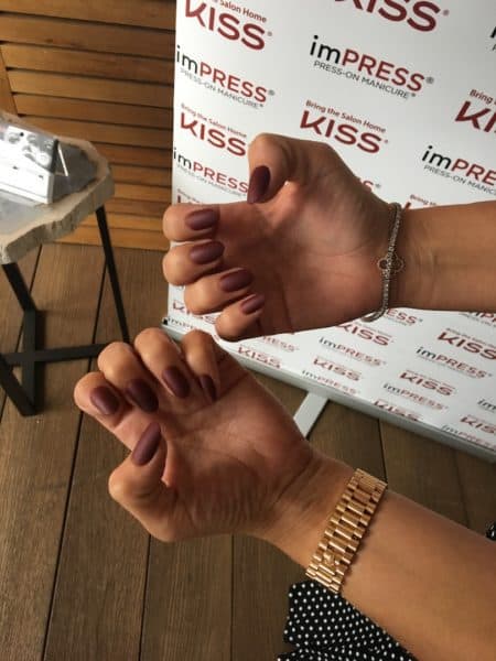 Billie's nails using Whisper from the Kiss Products Gel Fantasy range