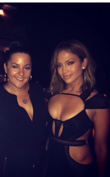 Elle with client, Jennifer Lopez