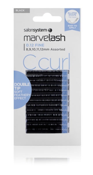 0226414 Marvelash C Curl 0.12 Dbl Tip Ellipse Assrtd 8,9,10,11,12mm (pack)
