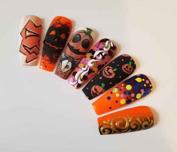 Spooktacular nail art by The Nail Team educator, Kelly-Ann Smith