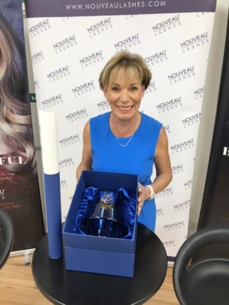 Bridgette with the award