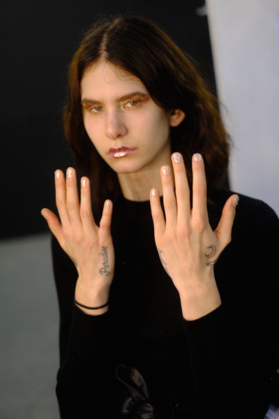 Michelle Humphrey & team for Ashish using The Gel Bottle Inc on peel-off base