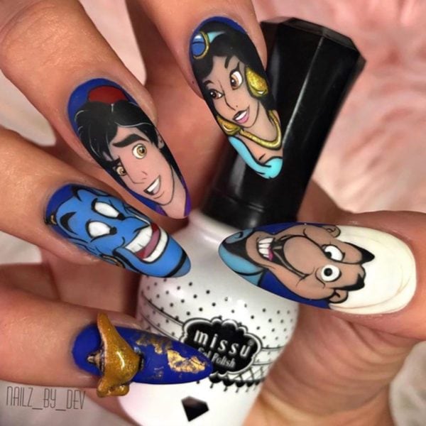 @nailz_by_dev details the film's characters in this look