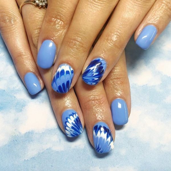 True blue nails by the team at The Gossip Nail Bar