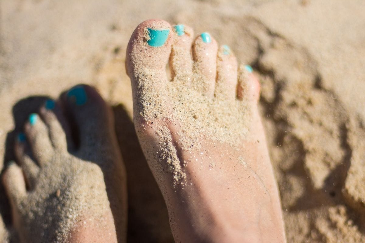 Foot sand summer