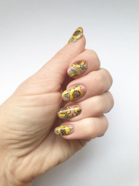 A salon-friendly version of the Halpern nails, featuring nude base.