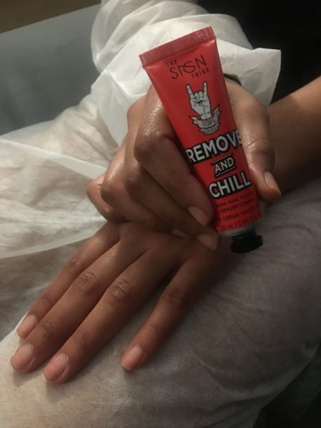 Kat's nail work at Vin + Omi AW20 showcase