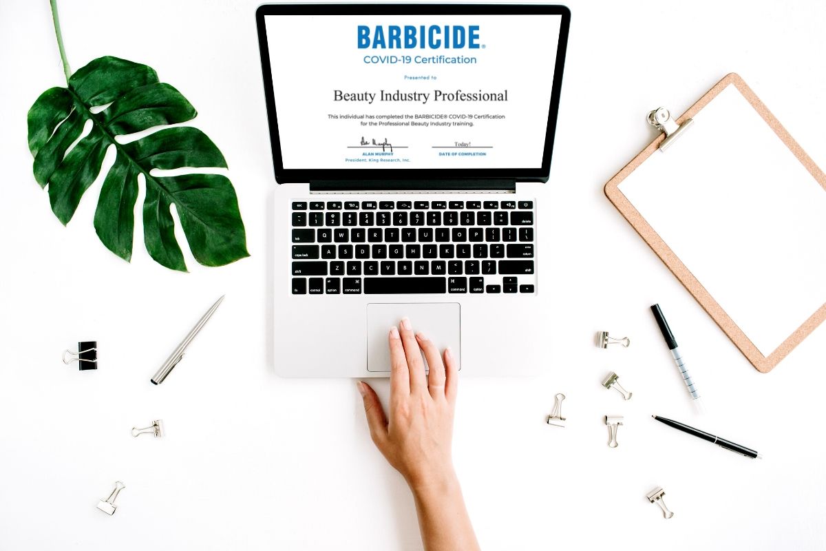 Barbicide certificate