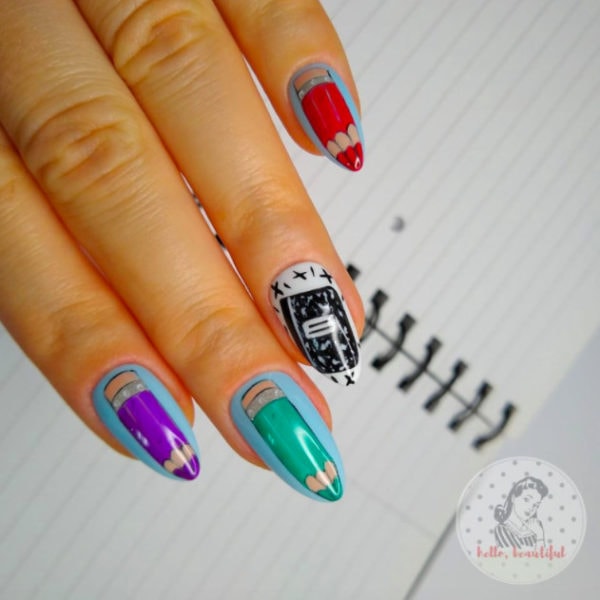 This colourful pencil design was created by Adelina Walker