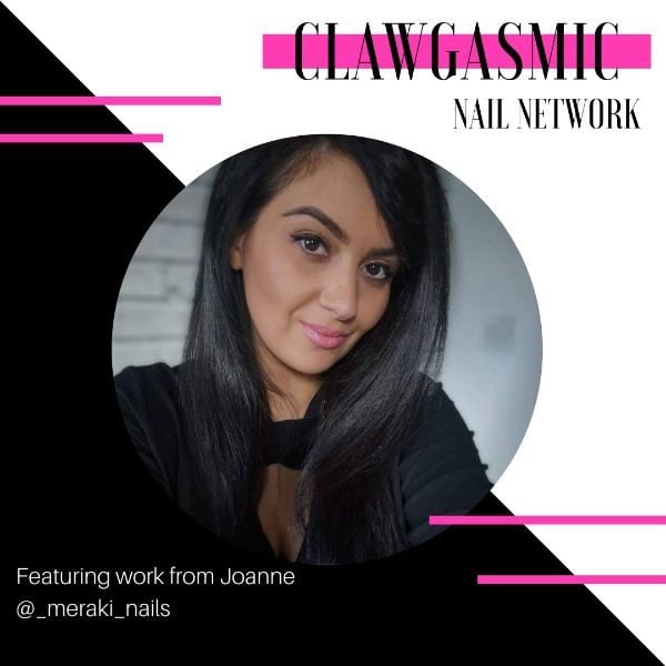 Joanne creates enviably smooth ombré blends and has a lovely girly vibe to her nail work. She also loves foil looks!