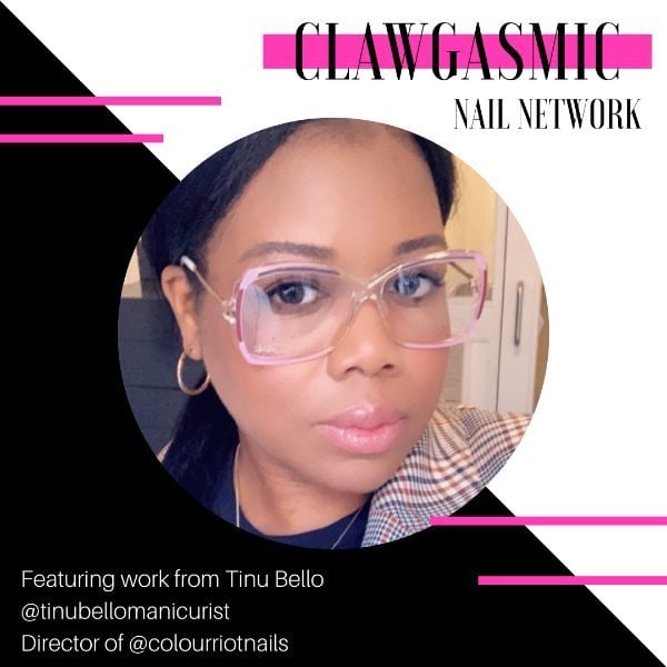 Celebrity nail stylist Tinu Bello is also the director of Colour Riot Nails. She loves ombré looks and bright colours and using L&P acrylic.