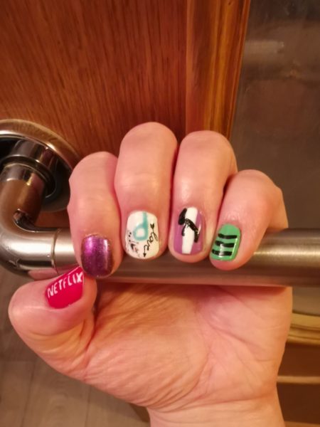 Abbigail Colston
"My nails represent me as I listen to spotify and watch netflix. I also went to polefit classes before lockdown and looking forward to going back when it safe to open. I love shopping in primark and always seem to buy at least one thing Disney. My nails gives insight of my interests and part of daily life."