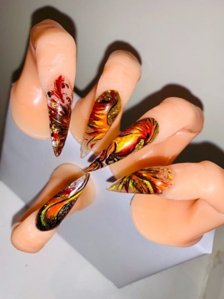 Hayley Fox
"This photo represents me because I have had a really tough year. Like so many people out there! At Christmas my partner of 3 years left, I lost my job, My pets had to be re homed. I didn’t have a penny to my name! but for the last 2 months I’ve picked myself up, worked with the job centre and ‘rose from the ashes’ and I am now starting my own nail business! It’s not much but it’s mine. My future used to scare me, now it excites me! I love being a nail technician, I smile everyday now. I want to inspire other women to not give up! Go for it! When you have nothing, you have nothing to lose. Be the Phoenix." 