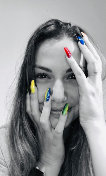 Dani Bailey
"Well... I'm a Brazilian nail tech who has spent almost half her life in the UK. So my heart is half Brazilian, half British.I might seem loud and confident most of the time, but it's just bravado to hide how shy and insecure I really am. So this is me - messy hair and all (I'm a mum of 2 little ladies, so who has time for hair?!)"