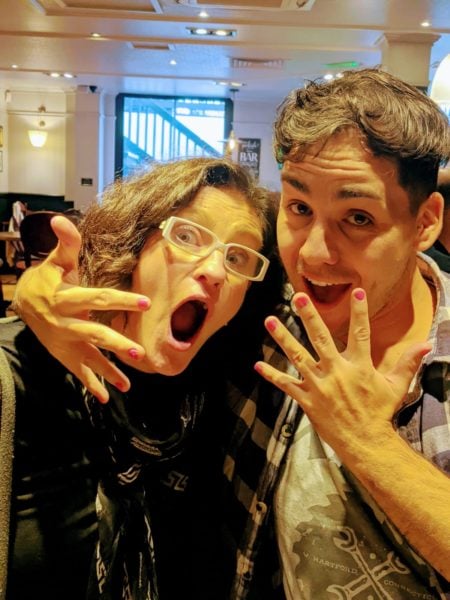 Alex out painting male nails ...