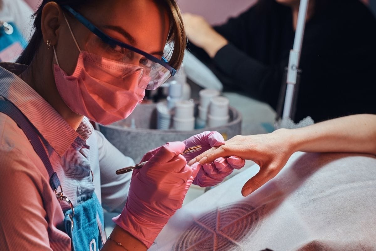 Nail tech mask goggles