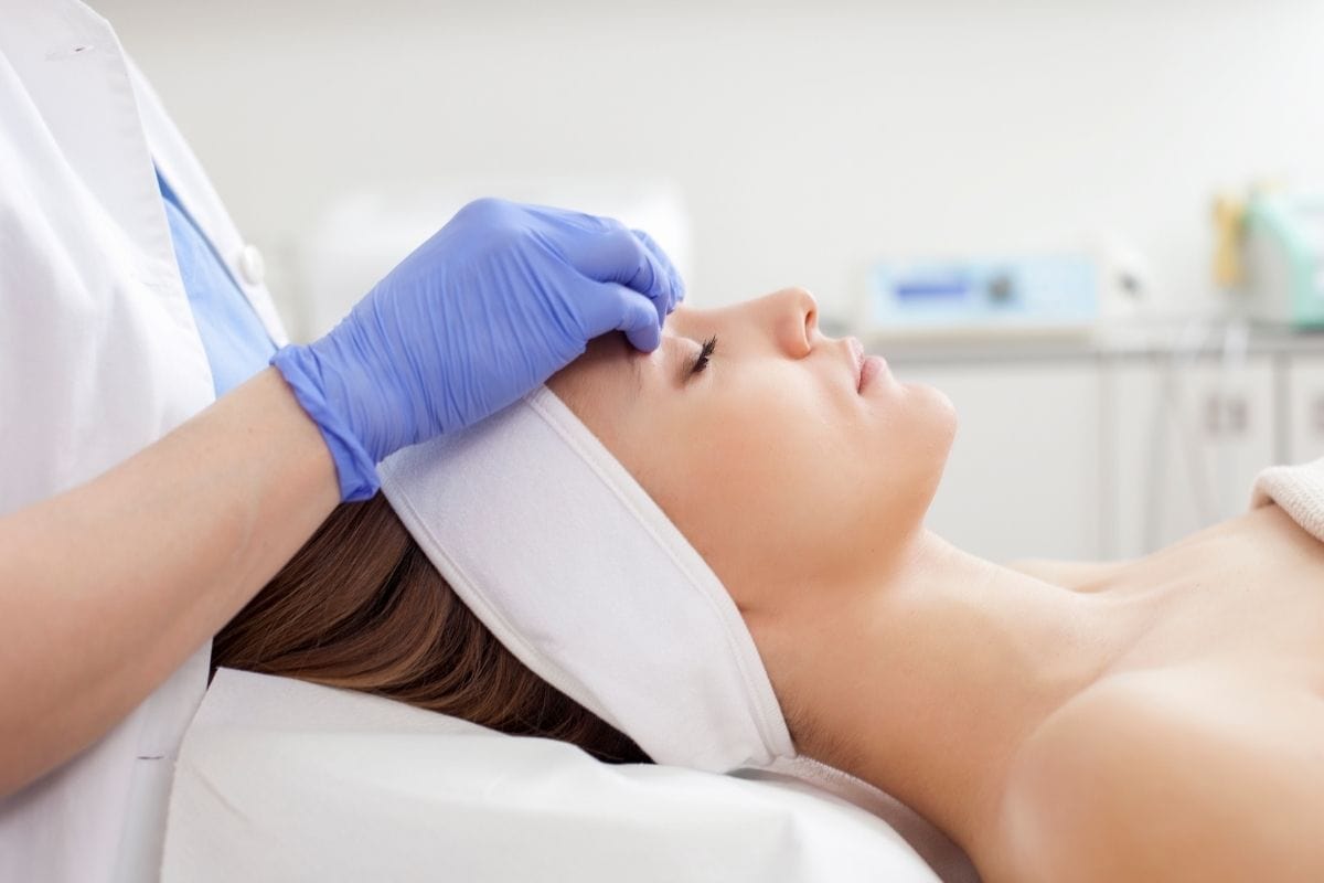 beauty facial stock image