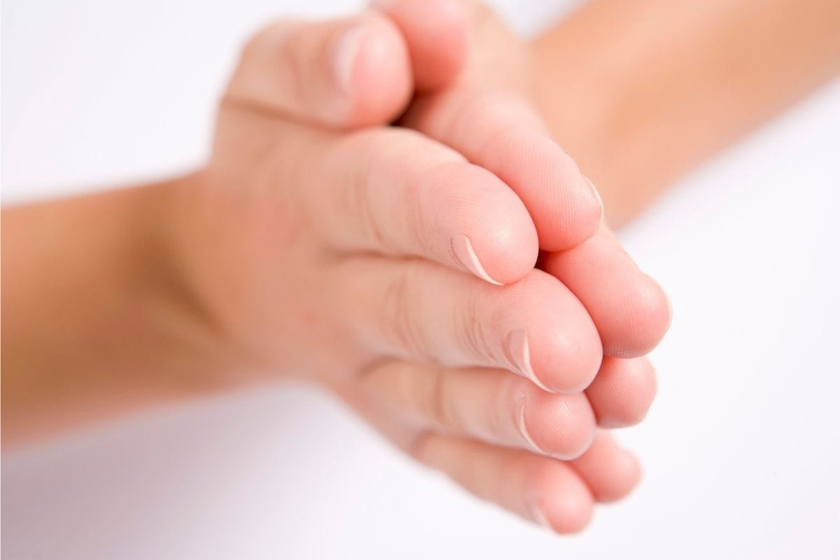 hands together personal care