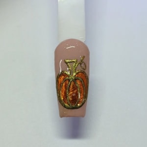 nicole goodyear pumpkin nail design step 7
