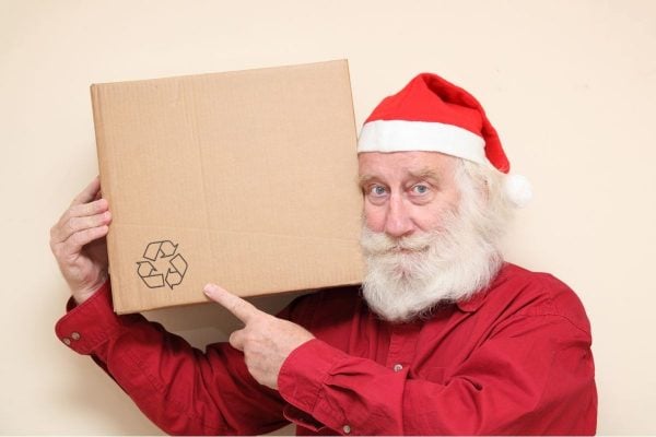 christmas recycling santa
