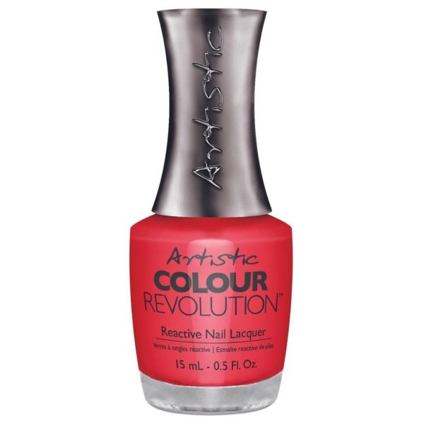 Artistic Nail Design's Colour Revolution Nail Lacquer in Hotzy, available via www.louellabelle.co.uk