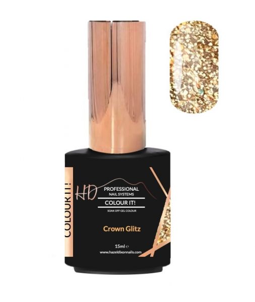 HD Colour It! Gel Polish in Crown Glitz, available via www.hazeldixonnails.com 