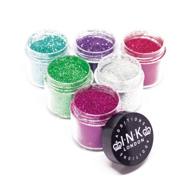 Made using biodegradable film, sourced from responsibly managed plantations, and certified compostable and sustainably sourced, INK London's Bio-additions glitter collection features six shades. Available via www.inknails.com