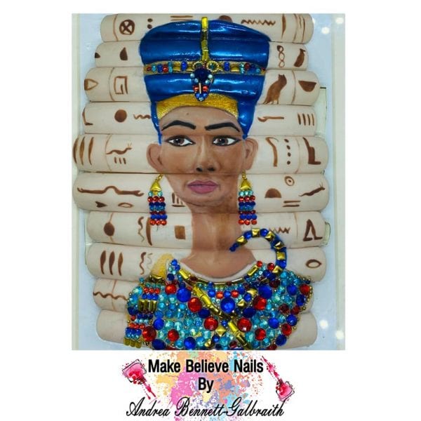 Ancient Egypt nails by Andrea Bennett-Galbraith