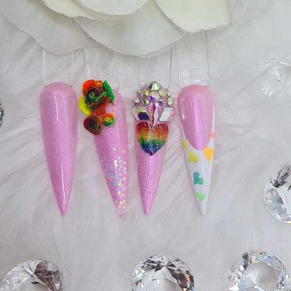 Glitterandsparklemanicure Nailsathome - "Pride means stopping the discrimination against others – we're all the same and there is nothing more beautiful and powerful than someone who chooses to be themself."