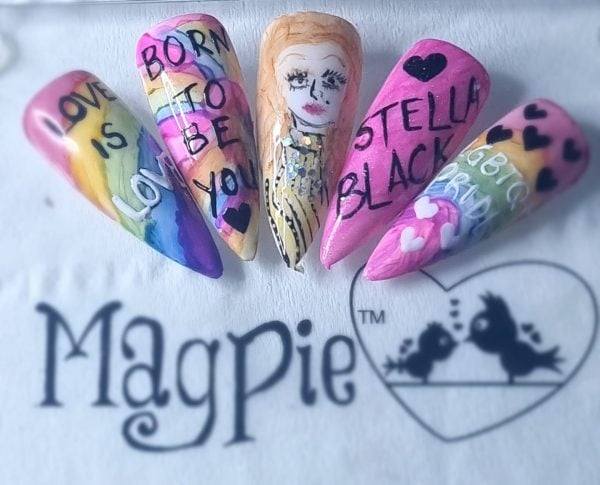 Julie Quinn Cornes - "Pride is allowing a person to be free to be whoever they want to to be, without prejudice. My son, Marley's favourite drag queen is Stella Black and he asked me to do nails in her honour."