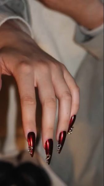 Nails for the Helen Anthony catwalk using Ritzy Nails, headed by Chiara Ballisai. Courtesy of @chiaraballisainails