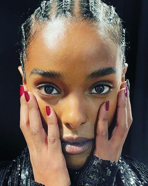 Khaite show nails using Priti NYC. Courtesy of @pritinyc