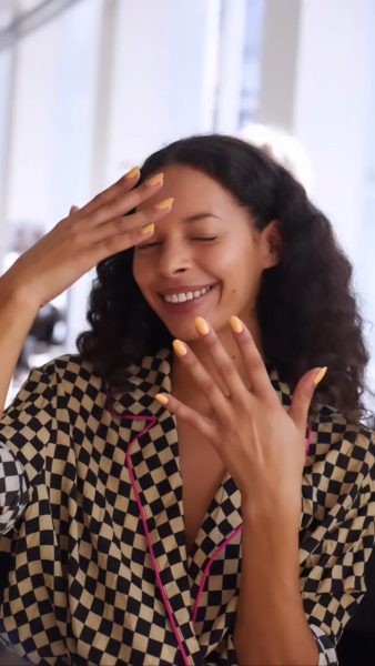 Nails for the Rixo show by Secret Spa using Manucurist. Courtesy of @rixo