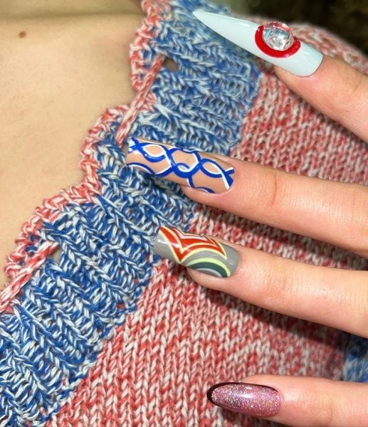 Nails for Andreas Kronthaler for Vivienne Westwood, led by Mei Kawajiri. Courtesy of @nailsbymei