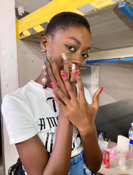 Nails on the Laruicci runway, with Eri Narita as lead. Courtesy of @erinaritanail