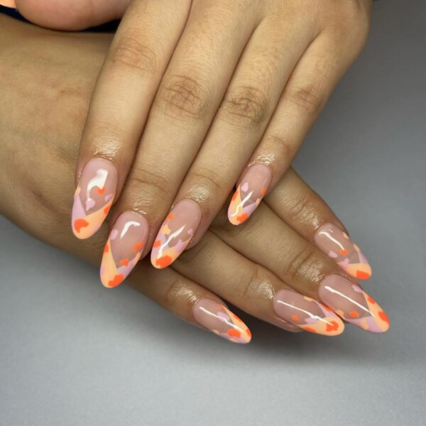 Perfectly peachy pastel cow print by @blissbeautybyjulia. 