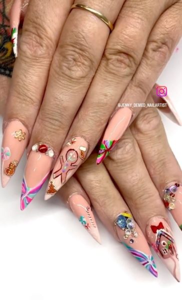 Nails by Jen - "To make gingerbread men with my girls for Christmas day."