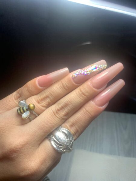Ana Gabriela Barrientos predicts nude nails with embellishments
