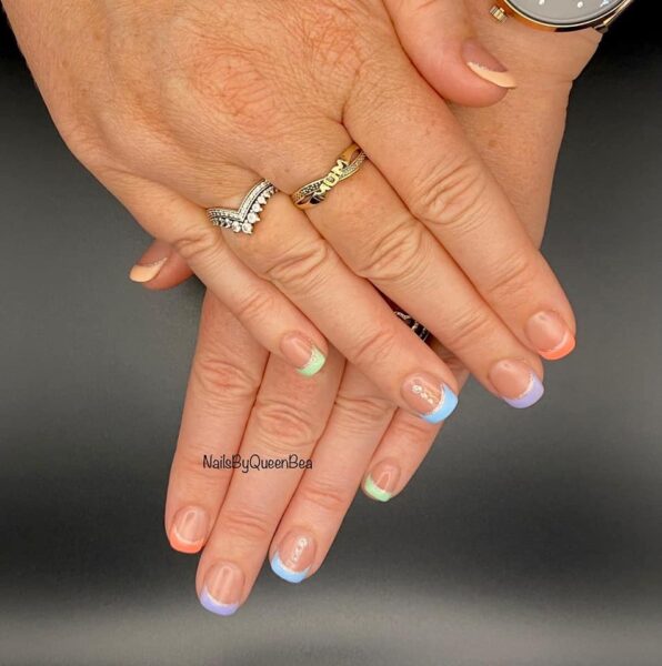 Caroline Jane Dovey - "Simple Frenchies with a colour twist. I love these all year round"