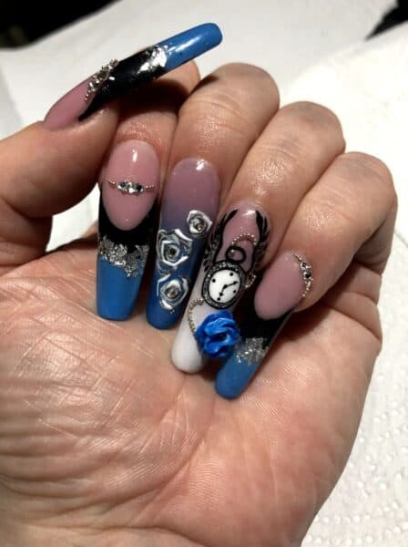 Edit Gaal Leszkoczi showcases embellishments, 3D work, foil and detailed nail art as her trend prediction for 2023