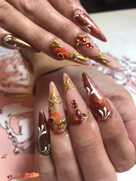 Gail Cheneler Nicholls showcases warm tones, gold details and embellishments as her prediction