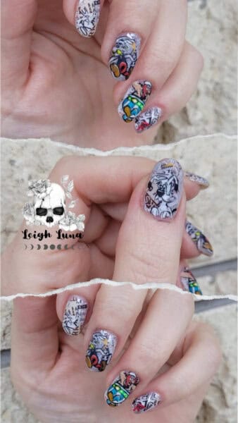 Kerry Leigh - "Comic strip nails"