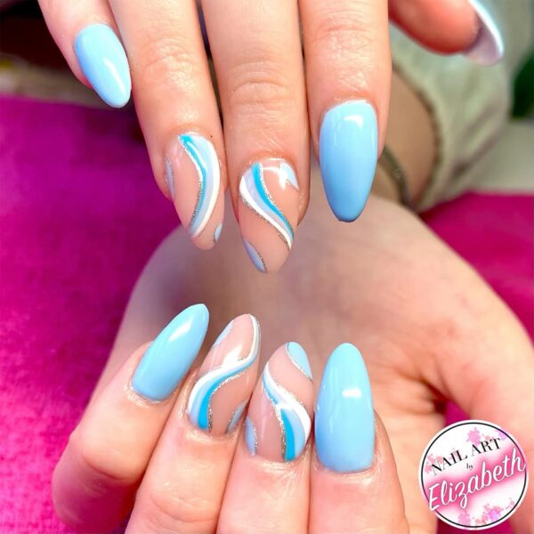 Nail Art by Elizabeth - "I can’t get enough of last year's swirl trend yet"