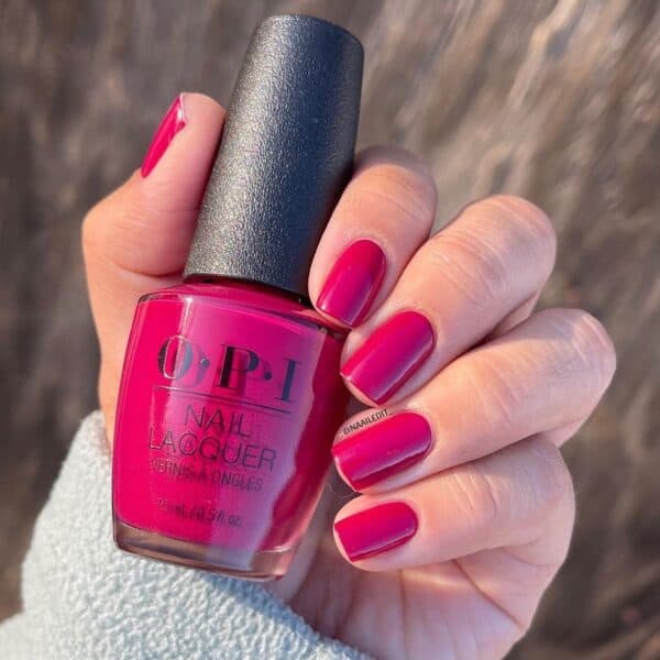 @opinailsuk shares a nail look from @naailedit_ using OPI shade, Miami Beet