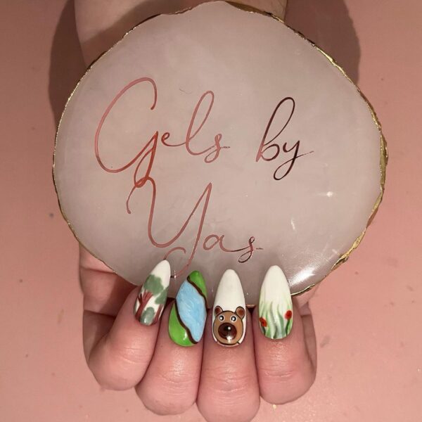We're Going on a Bear Hunt nails by @gelsbyyas